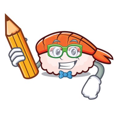 Öğrenci ebi suşi karakter karikatür