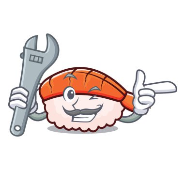 Mekanik ebi suşi maskot çizgi film