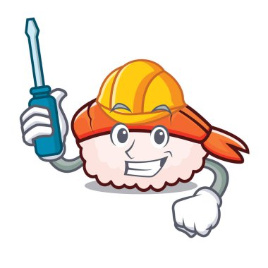 Otomotiv ebi suşi maskot çizgi film