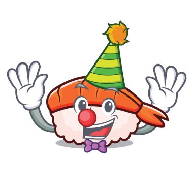 Palyaço ebi suşi maskot çizgi film