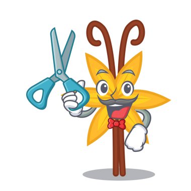 Vanilya karakter karikatür tarzı berber