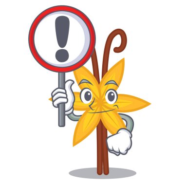 İşareti vanilya karakter karikatür tarzı ile