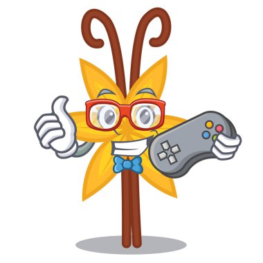 Oyun vanilya maskot karikatür tarzı