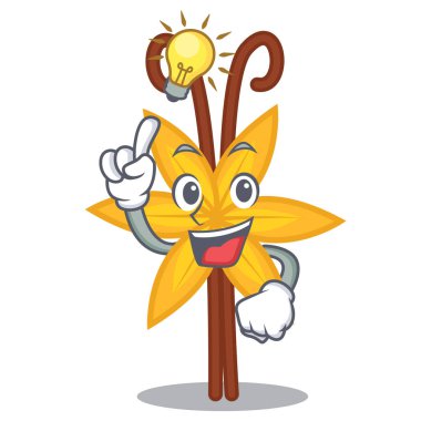 Fikir vanilya maskot karikatür tarzı