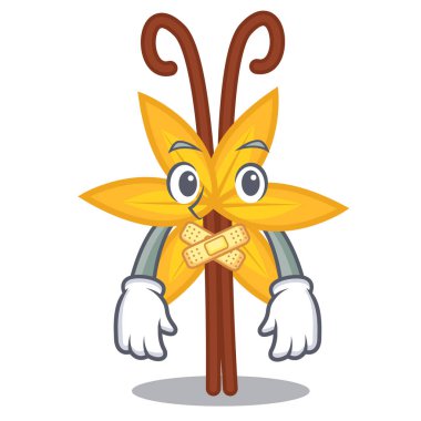 Sessiz vanilya maskot karikatür tarzı