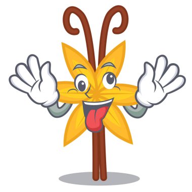 Deli vanilya maskot karikatür tarzı