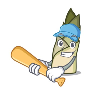 İskambil beyzbol bambu sürgün karakter karikatür