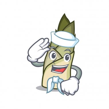 Denizci bambu sürgün karakter karikatür