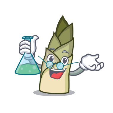 Profesör bambu sürgün karakter karikatür