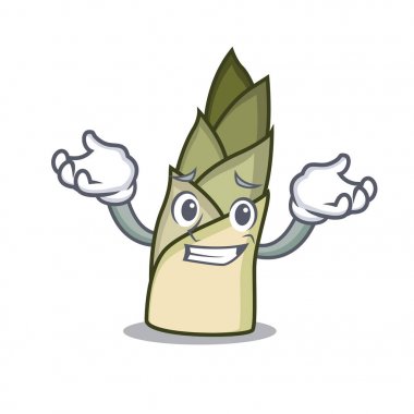 Sırıtan bambu sürgün karakter karikatür