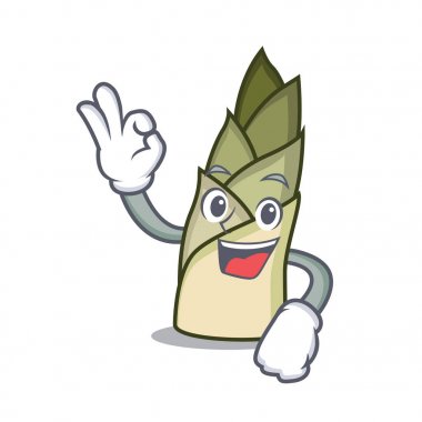 Tamam bambu sürgün karakter karikatür