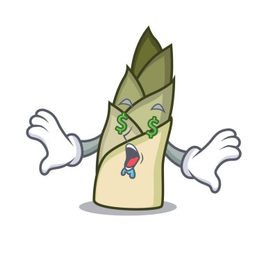 Para göz bambu sürgün maskot çizgi film