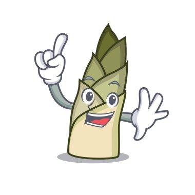 Parmak bambu sürgün maskot çizgi film