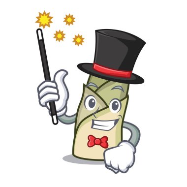 Sihirbaz bambu sürgün maskot çizgi film