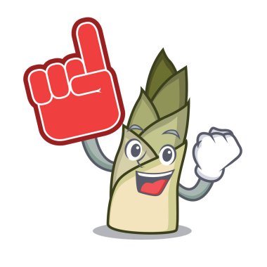 Köpük parmak bambu sürgün maskot çizgi film