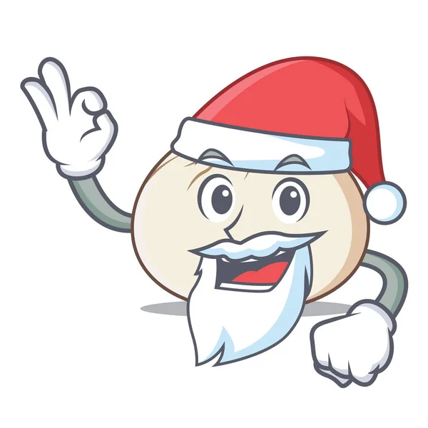 Santa dimsum mascot cartoon style — Stock Vector