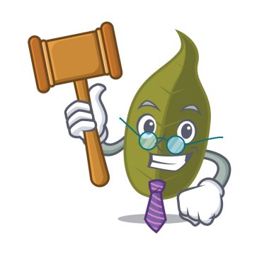 Yargıç defne yaprağı maskot çizgi film