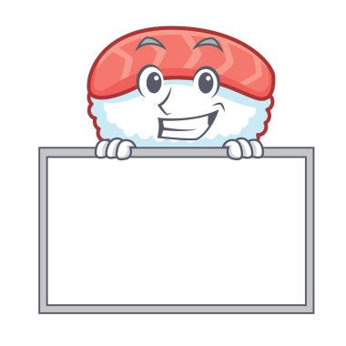 Yönetim Kurulu suşi somon karakter karikatür ile sırıtarak