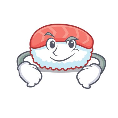 Smirking suşi somon karakter karikatür