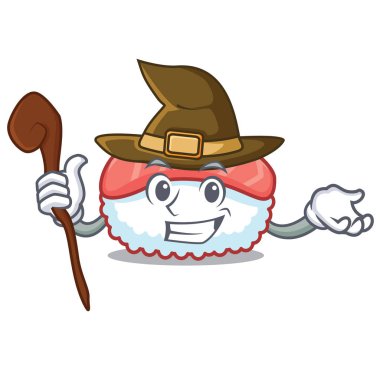 Cadı suşi somon maskot çizgi film