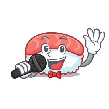 Şarkı suşi somon maskot çizgi film