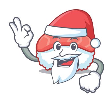 Santa suşi somon maskot çizgi film