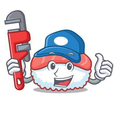 Tesisatçı suşi somon maskot çizgi film