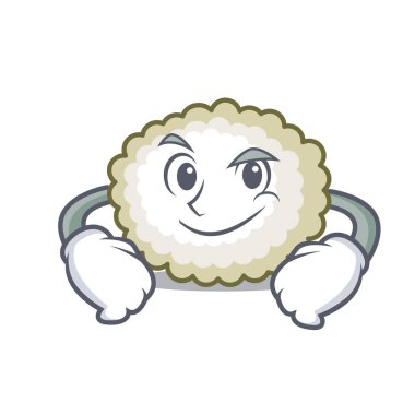 Smirking pamuk topu karakter karikatür