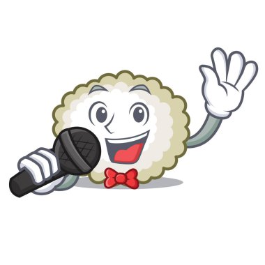 Şarkı pamuk topu maskot çizgi film