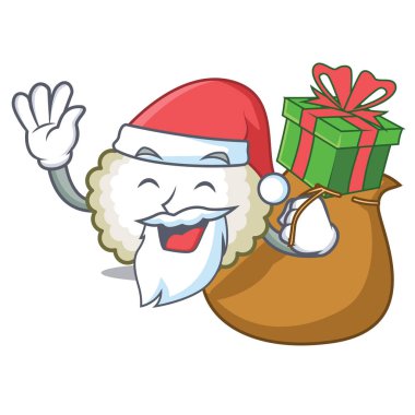 Noel Baba hediye pamuk topu maskot karikatür ile