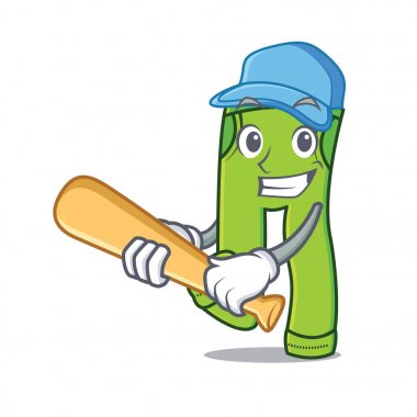 Beyzbol oynayan karakter karikatür tarzı pantolon