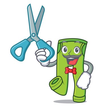 Kuaför karakter karikatür tarzı pantolon