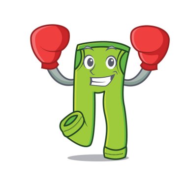 Boks pantolon karakter karikatür tarzı