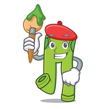 Sanatçı pantolon karakter karikatür tarzı