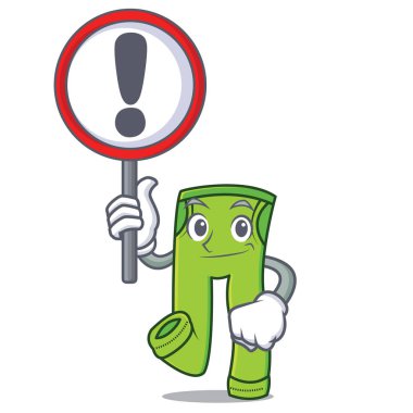 İşareti pantolon karakter karikatür tarzı ile