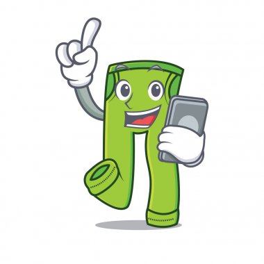 Telefon pantolon karakter karikatür tarzı ile