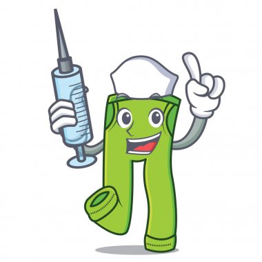 Hemşire pantolon karakter karikatür tarzı