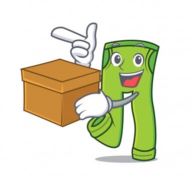 Kutusu pantolon karakter karikatür tarzı ile