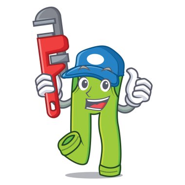 Tesisatçı pantolon karakter karikatür tarzı