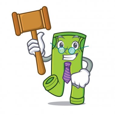 Yargıç pantolon karakter karikatür tarzı