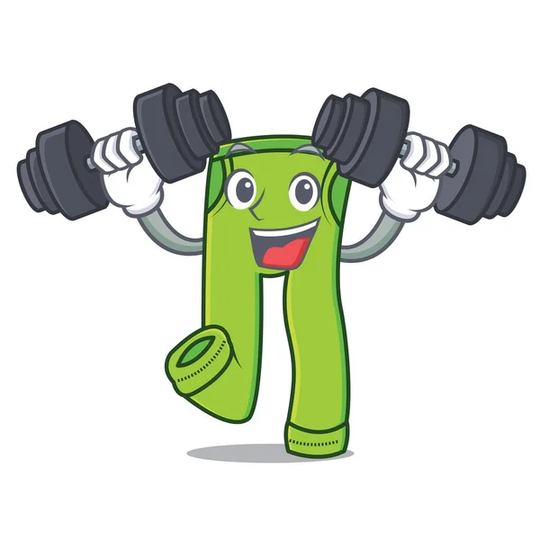 Calças de fitness estilo cartoon personagem — Vetor de Stock
