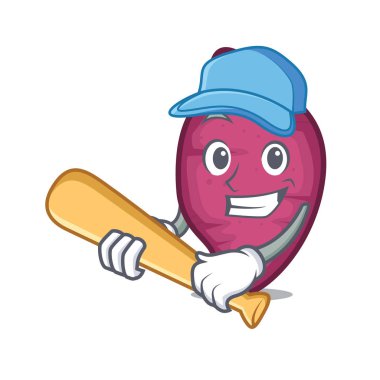 İskambil beyzbol tatlı patates karakter karikatür