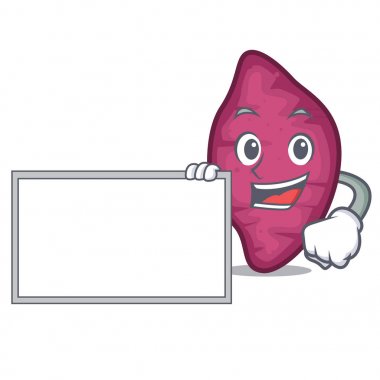 Yönetim Kurulu ile tatlı patates karakter karikatür