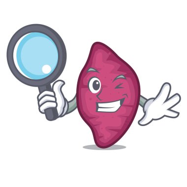 Dedektif tatlı patates karakter karikatür