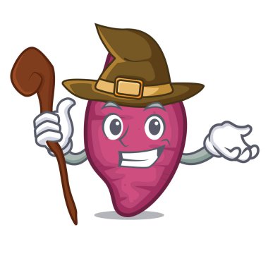 Cadı tatlı patates maskot çizgi film