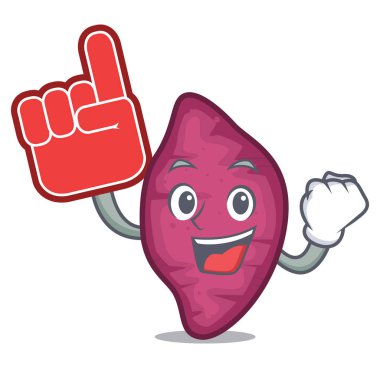 Köpük parmak tatlı patates maskot çizgi film