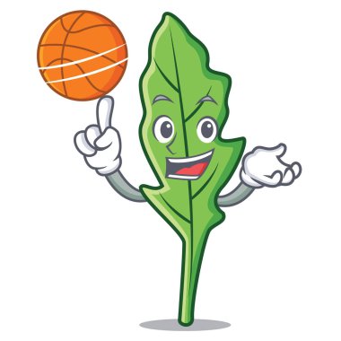 Basketbol roka karakter karikatür tarzı ile