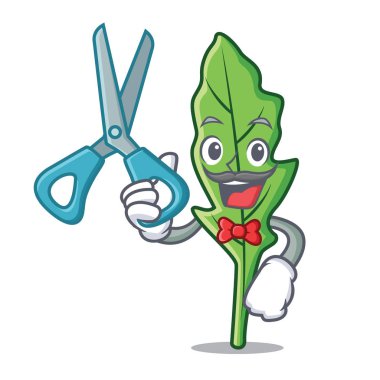 Roka karakter karikatür tarzı berber