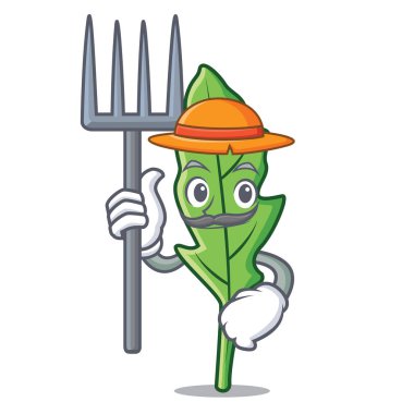 Çiftçi roka karakter karikatür tarzı