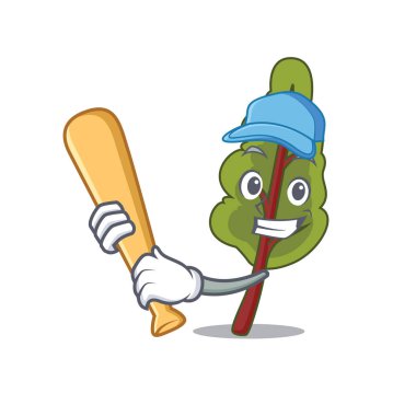 İskambil beyzbol pazı karakter karikatür tarzı vektör çizim